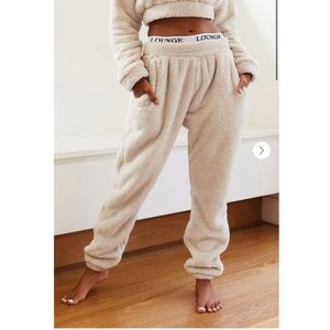 Teddy Joggers - Oatmeal Cream